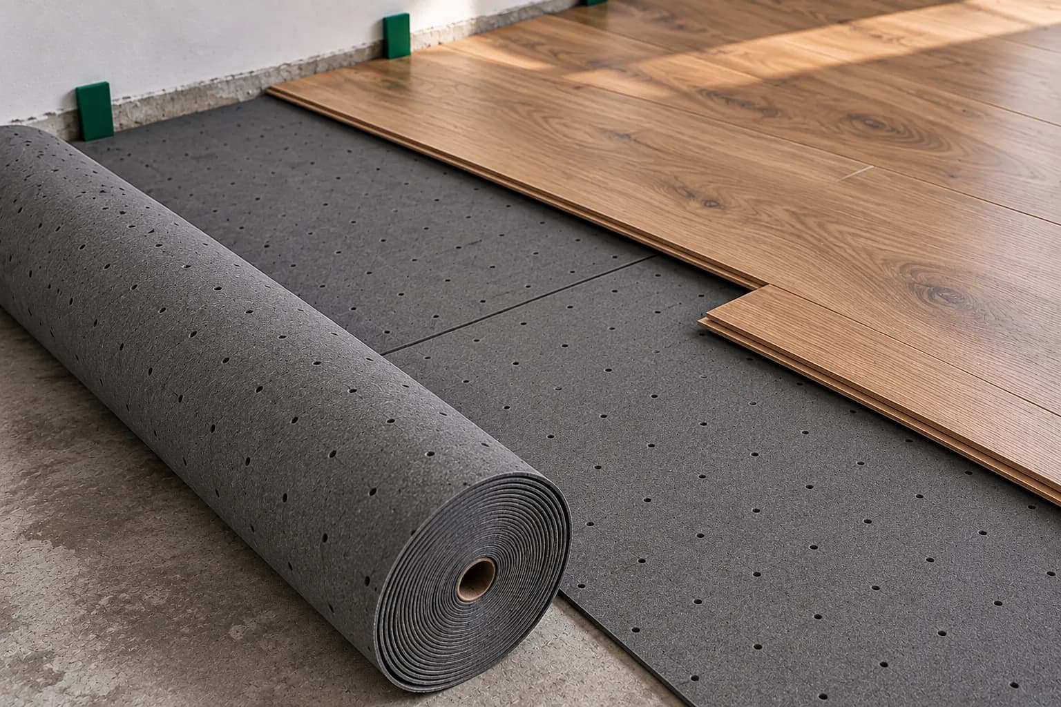 Folie parchet PEE neagră macroperforată 3 mm, rolă 15 m²