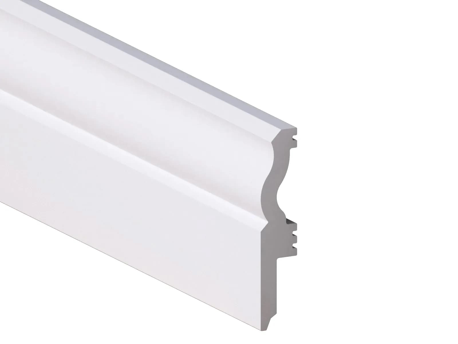 Plintă polimer Granat PPGR120 albă, 120 mm, 2,2 m