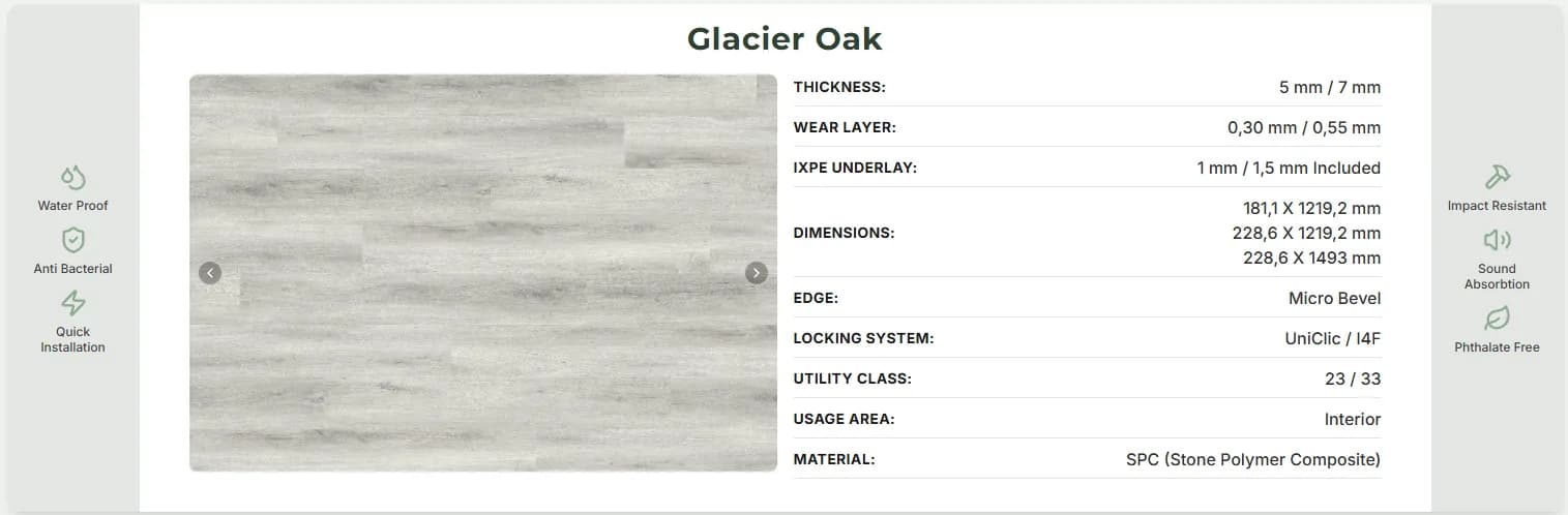 Parchet SPC Stejar Gri 7MM – decor