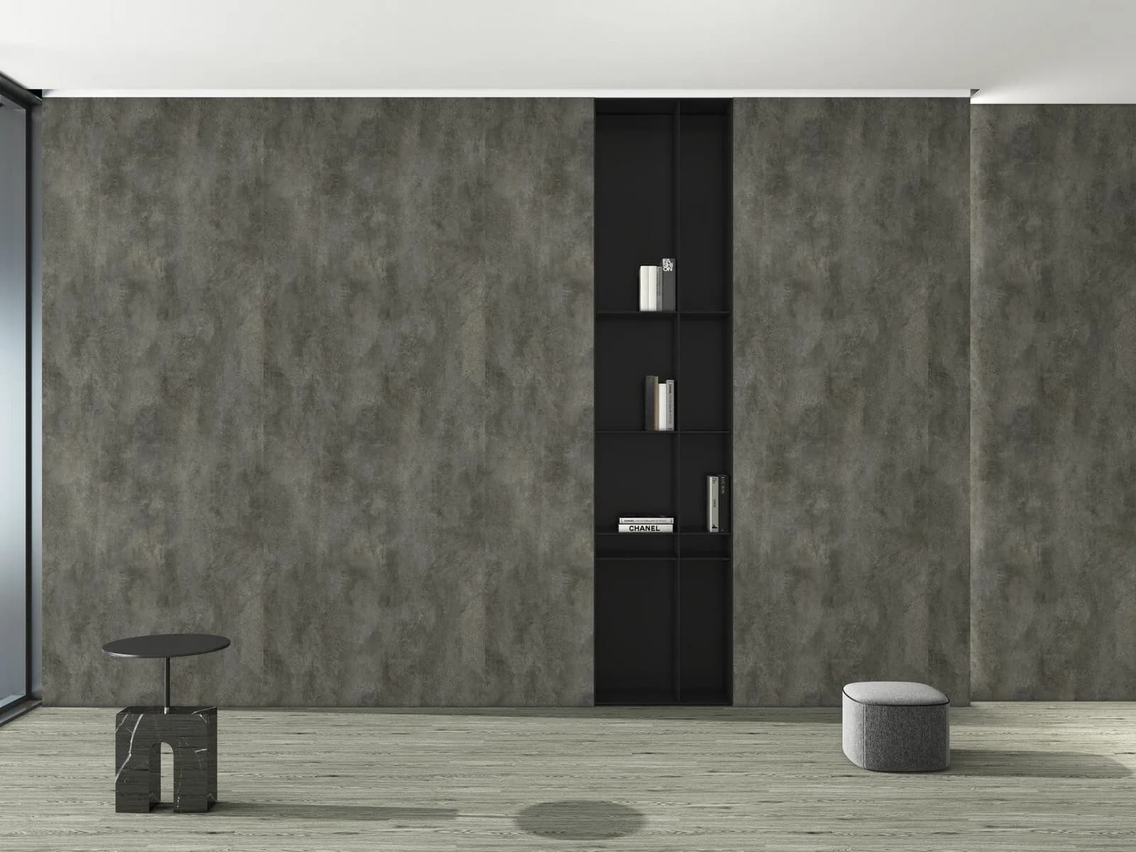 Panou SPC Beton Antracit 4MM montat în interior