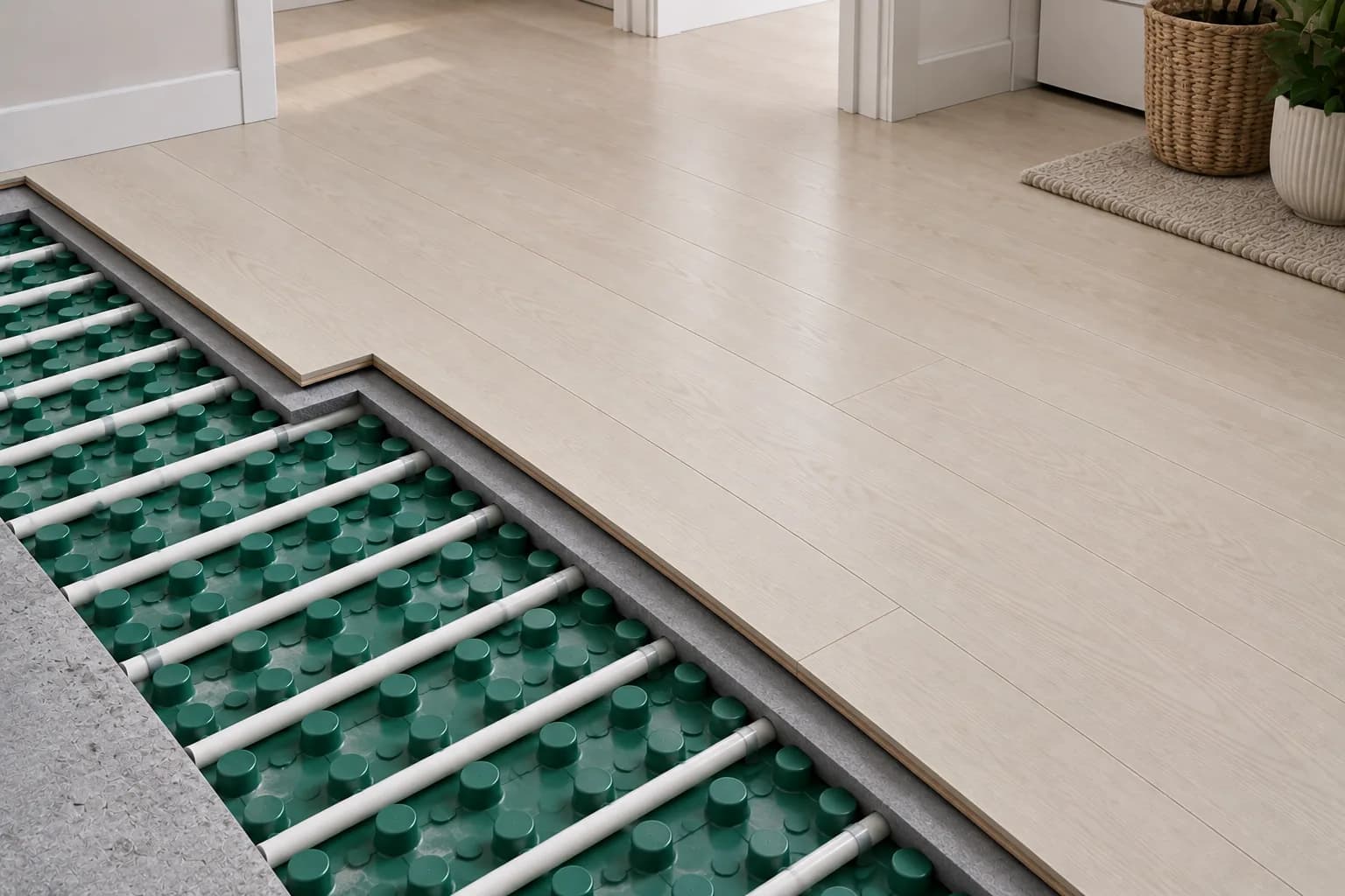 Parchet Laminat Stejar Alb 8MM – secțiune