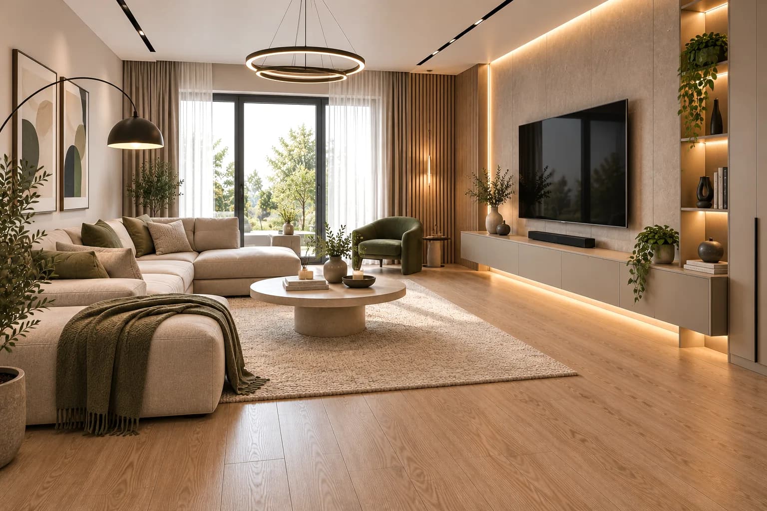 Parchet Laminat Stejar Kentucky 8MM montat în living