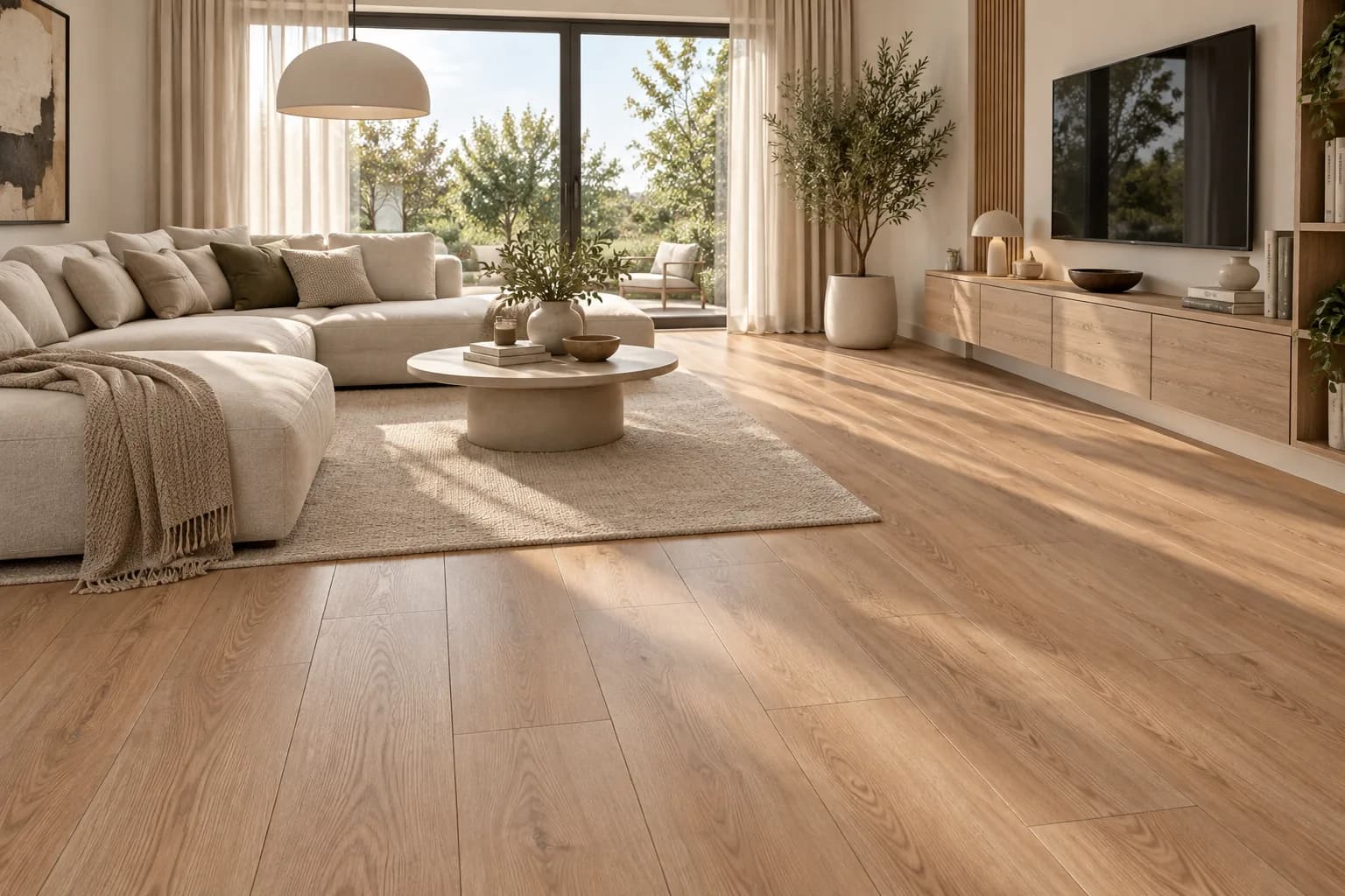 Parchet Laminat Stejar Maro 8MM montat în living
