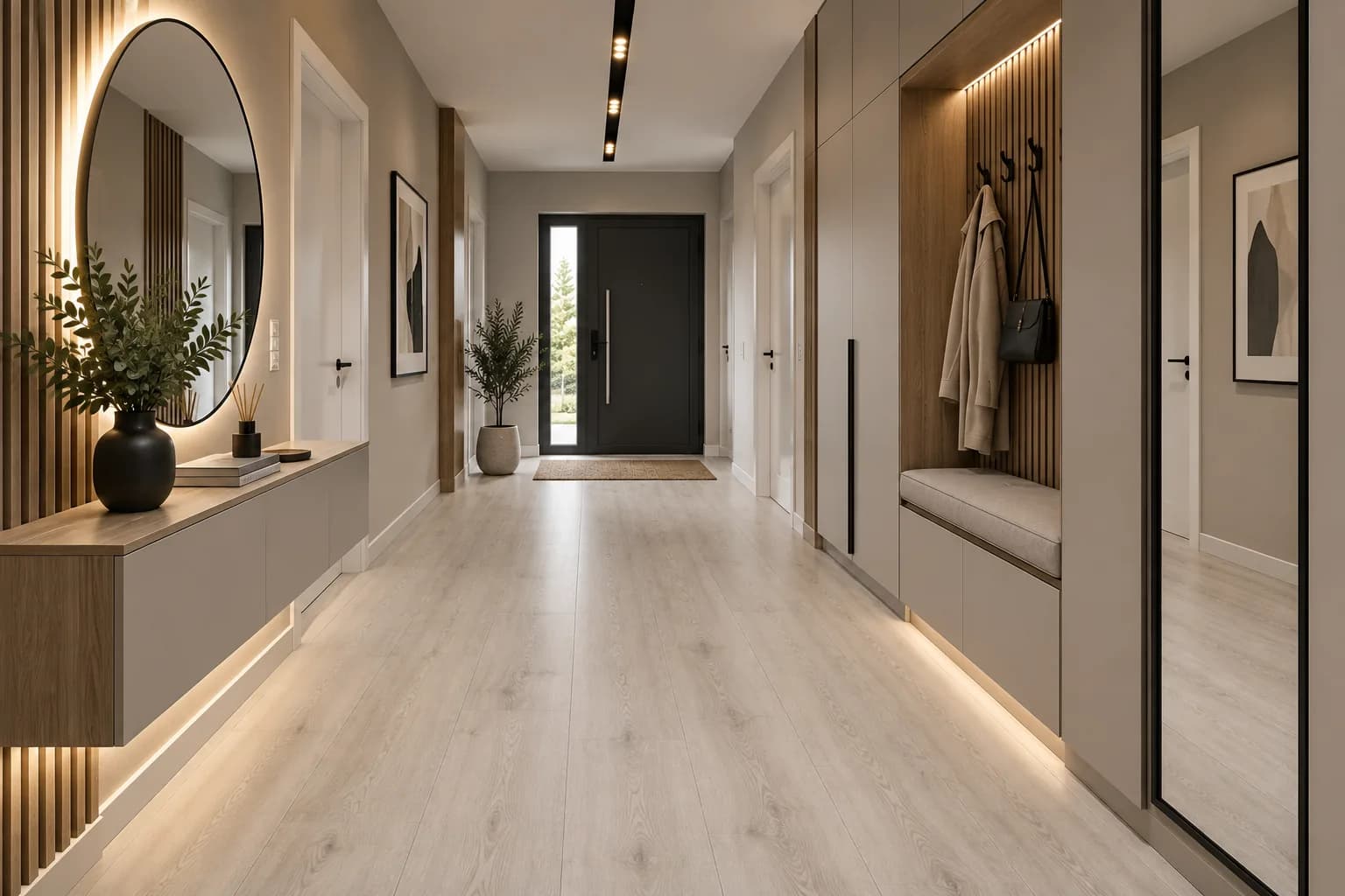Parchet Laminat Stejar Delicatessen 12MM montat în hol