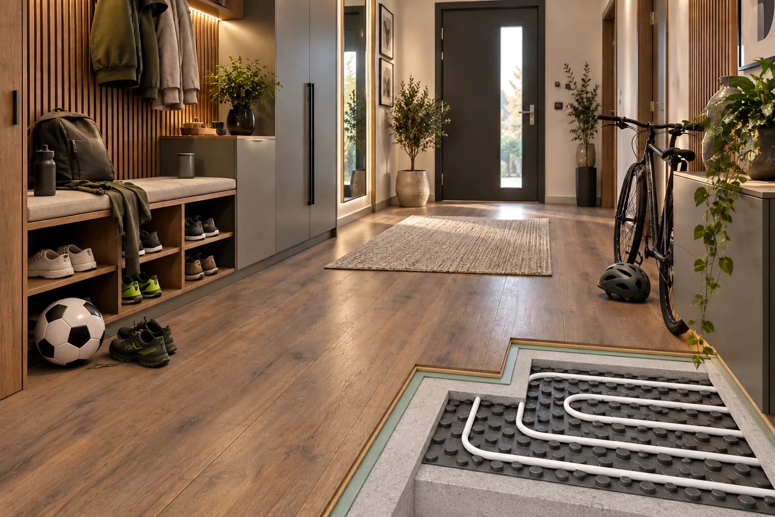 Parchet Laminat Stejar Maro Inchis 12MM – secțiune