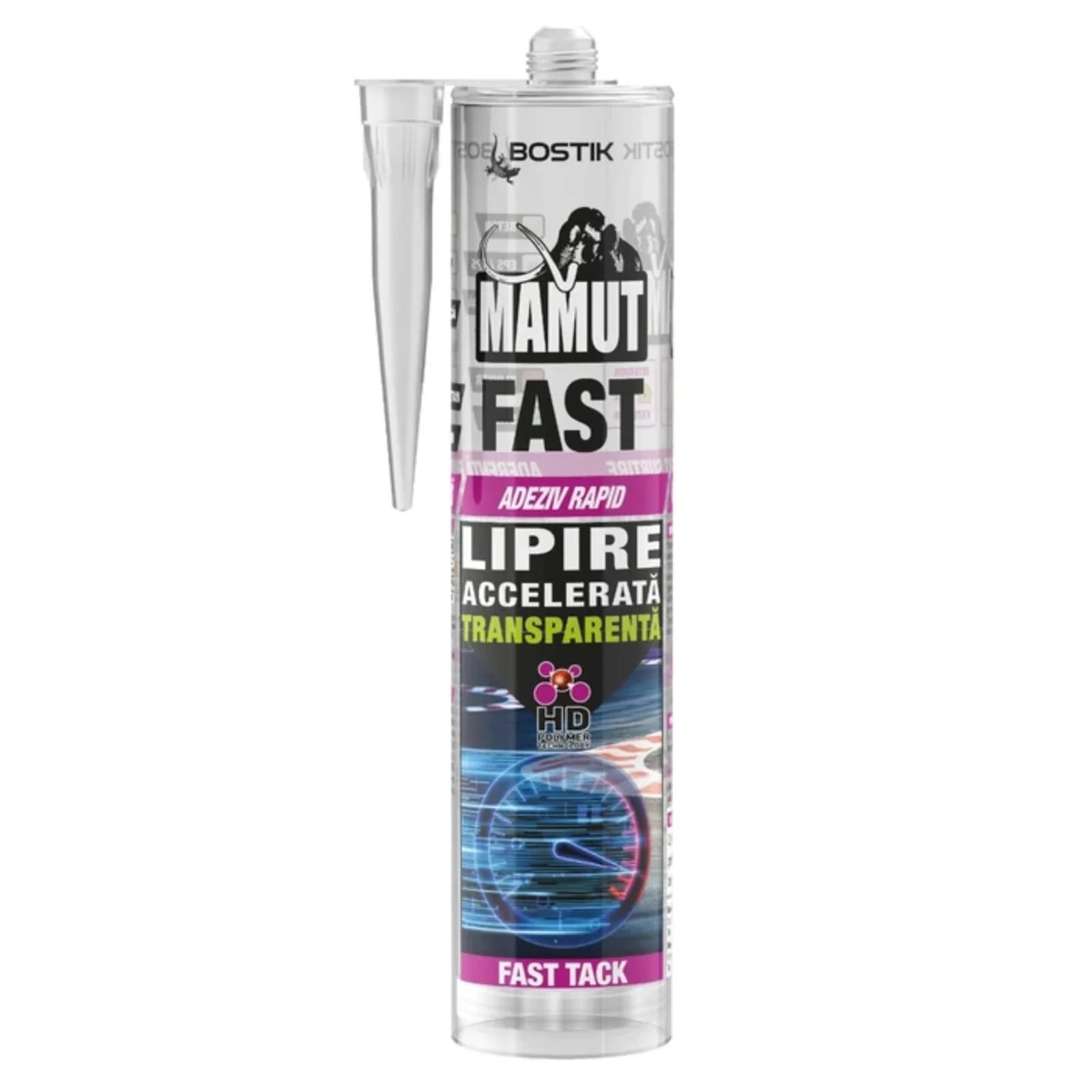 Adeziv rapid, Mamut Fast, interior - exterior, transparent, 290 ml